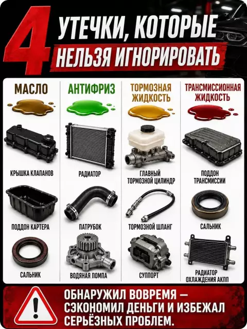 Четыре утечки в авто, которые нельзя игнорировать