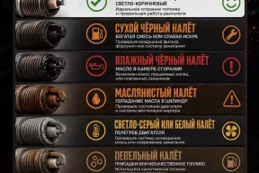Важная таблица цвета свечи зажигания