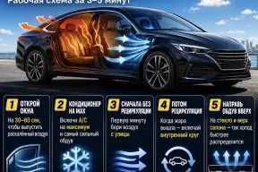 Как быстро охладить авто в жару?