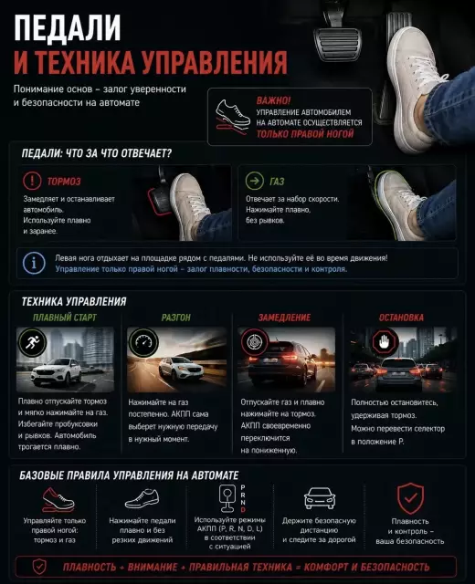 Полезная инфа про педали и технику управления!